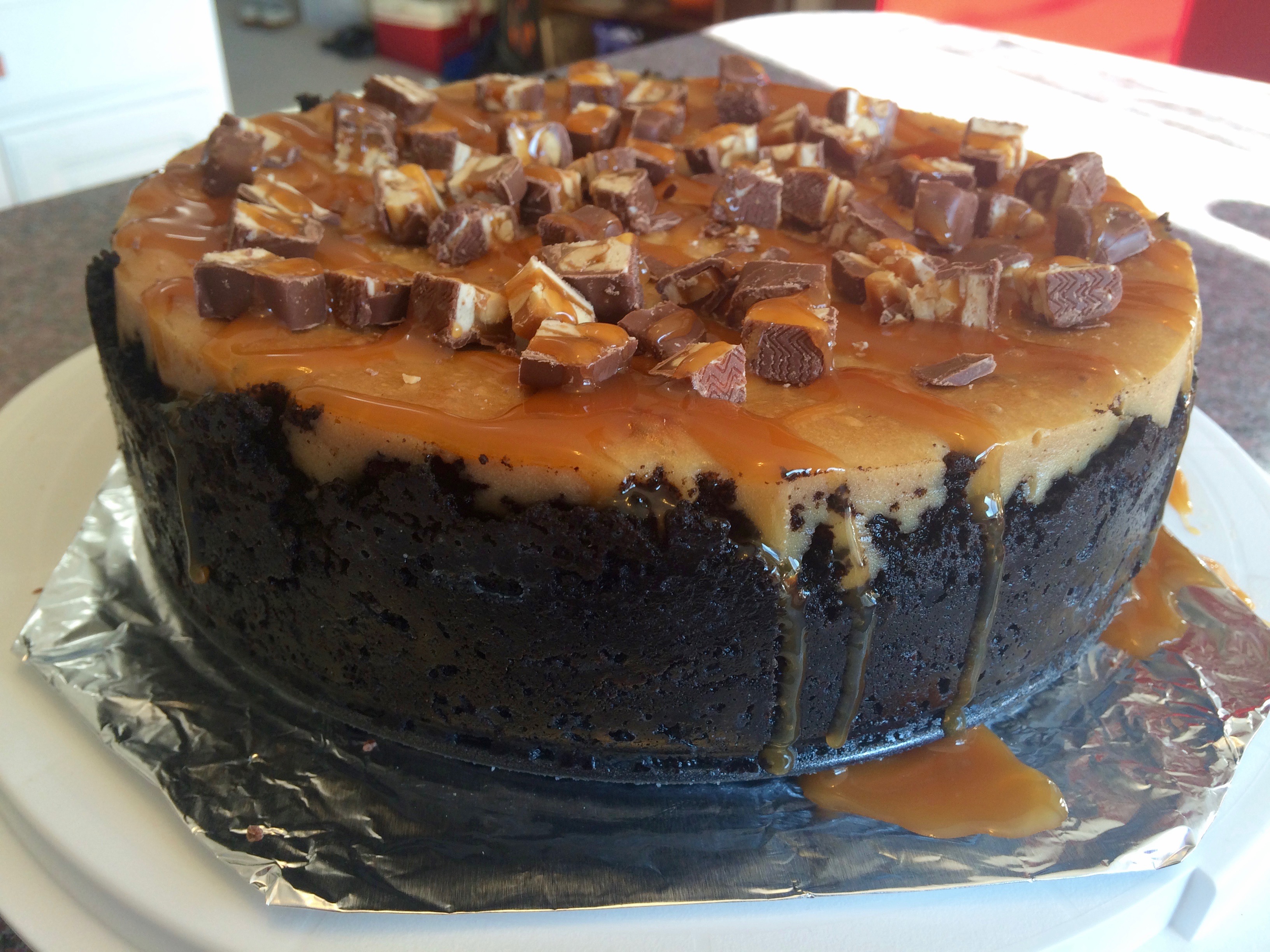 Sinful Snickers Peanut Butter Cheesecake