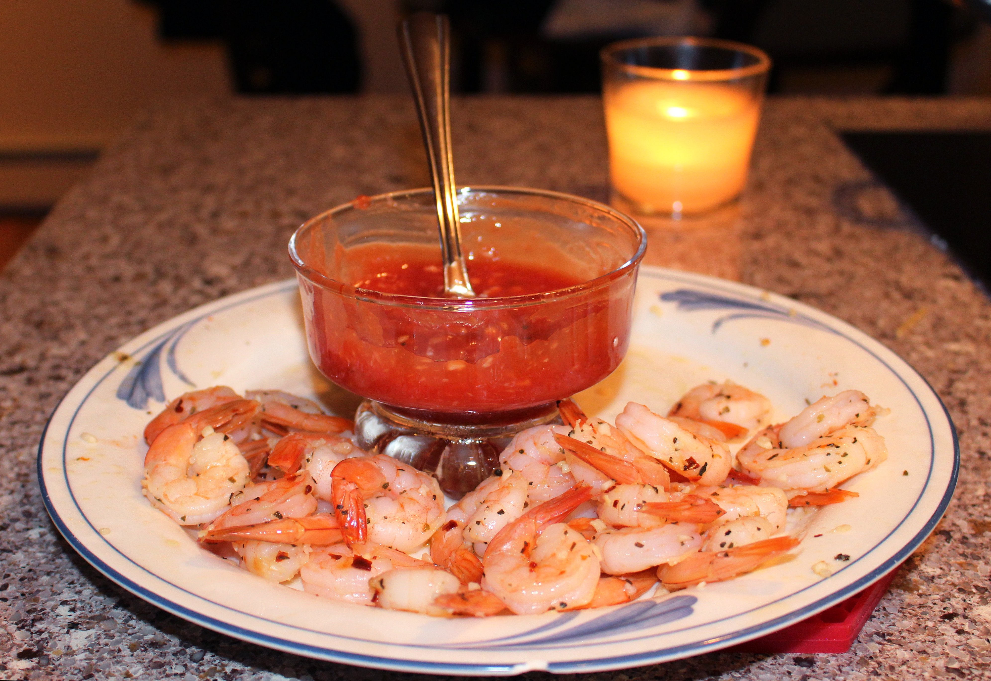 Garlic Herb Shrimp + Cocktail Sauce