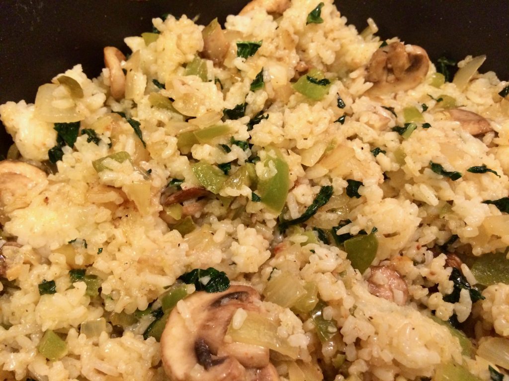 Sautéed rice with kale2