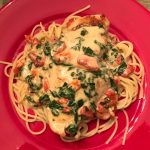Tuscan Chicken with Spinach and Roasted Red Peppers 